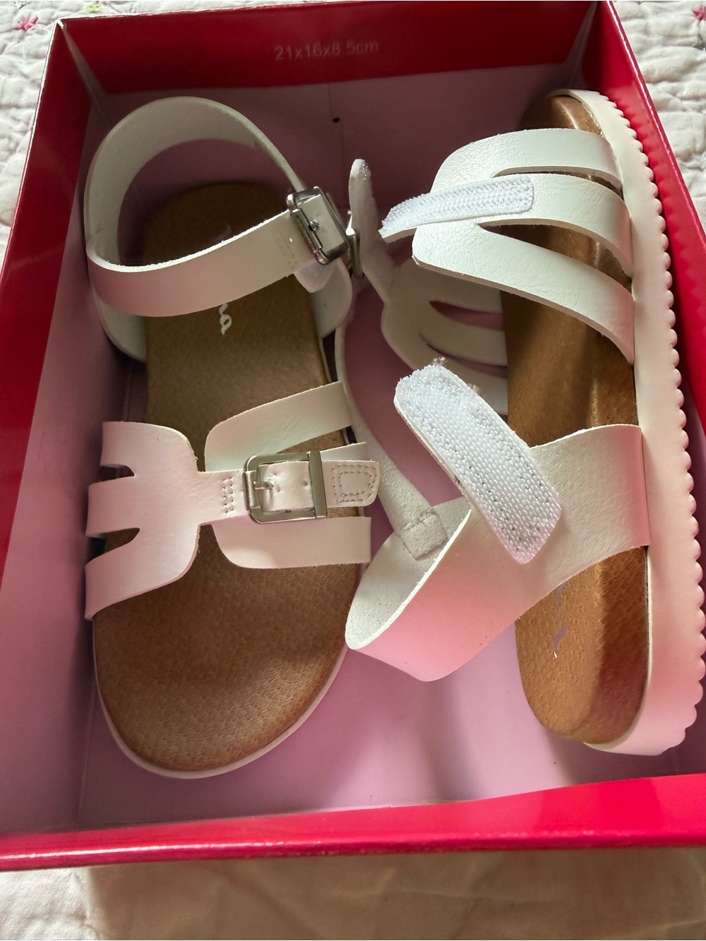 NWT Nina girls shoes size 12 white adjusting straps
